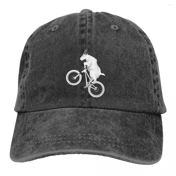 Cappellini da baseball Moda Casual Divertente Mountain Bike Capra Berretto da baseball Cappelli da uomo Donna Visiera Protezione Snapback Ciclismo Ciclo Sport Movimento