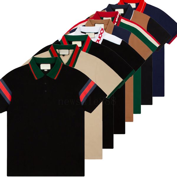 verão mens polo designer camisas itália luxo gg carta bordado polo camiseta verão lazer homens de manga curta camiseta com vários estilos disponíveis tamanho m-3xl