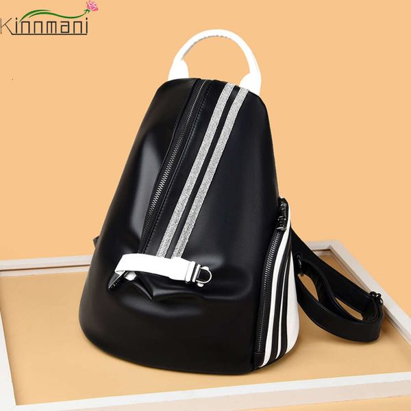 Mulheres mochilas de couro com zíper feminino saco peito nova alta qualidade mochila viagem senhoras mochila sacos escolares para adolescentes