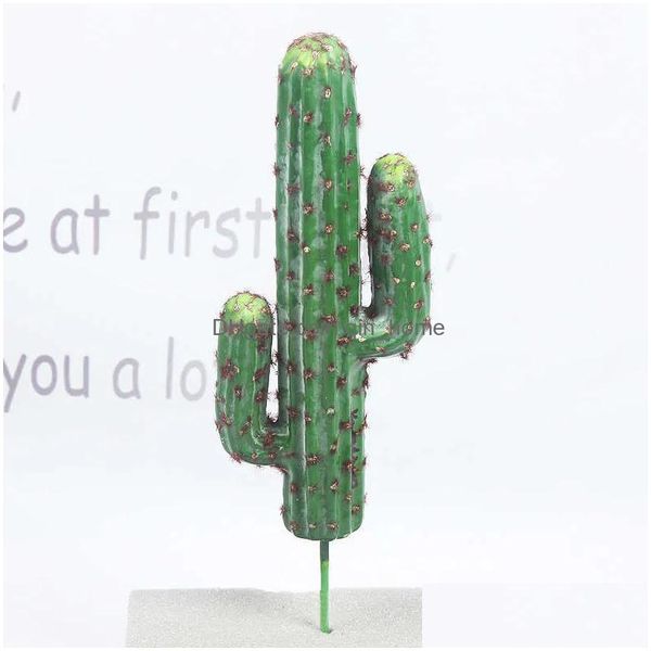 Verde Floreale Finto 40Cm Piante Tropicali Grande Albero Di Cactus Artificiale Interni Piante Succent Finte Rami Plastica Spina Del Deserto Bal Dhy7L