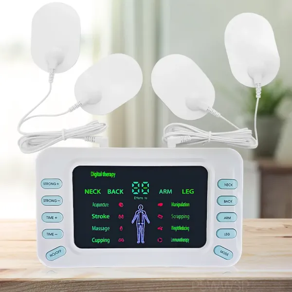 Produkte 8-Modus Elektrischer Tens-Muskelstimulator Ems-Akupunktur-Körper-Rückenmassagegerät Digitales Therapie-Herald-Massagegerät Elektrostimulator