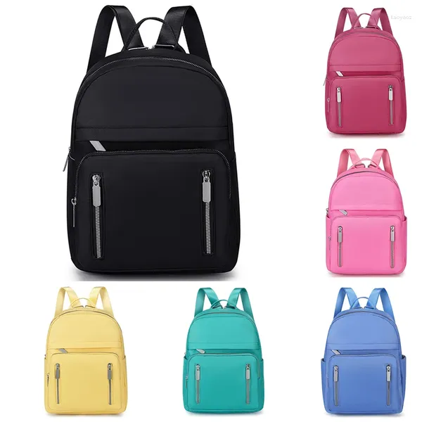 Borse da scuola 2024 Zaino femminile in nylon impermeabile alla moda da donna in stile preppy per ragazze Sac A Dos da viaggio di grande capacità