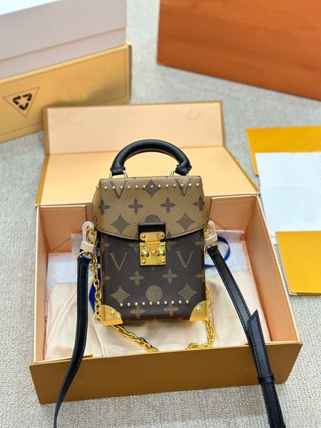 2024 Nuovo stile borsa a catena Box Camera box Vera pelle S-lock tote classica borsa a tracolla pochette borsa di lusso DESIGNERS pacchetto crossbody borse da sera tote