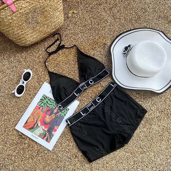 Tasarımcı mayo kadın iki parçalı takım elbise siyah seksi mayo kadın yaz plajı yüzme havuzu moda beyaz yüzme kaplıca su parkları -6