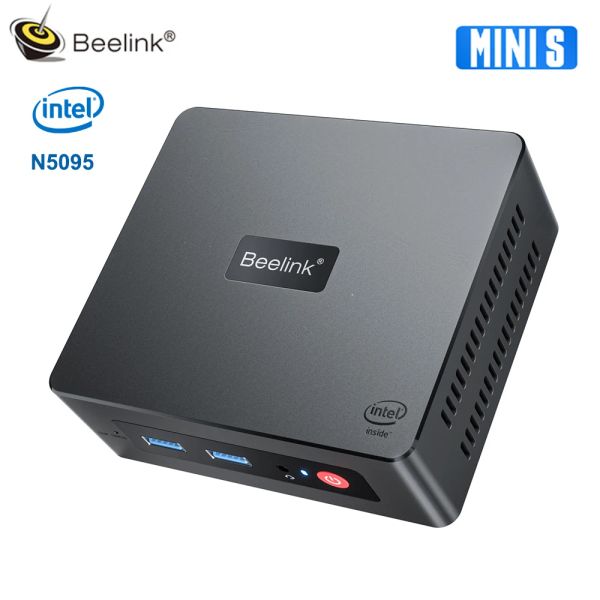 Controles Beelink Mini S N5095 Mini Pc M.2 Sata Ssd 2280 Windows Rj45 1000m Hd Mini Computador DDR 16GB 1TB Intel Uhd Graphics Dual Screen