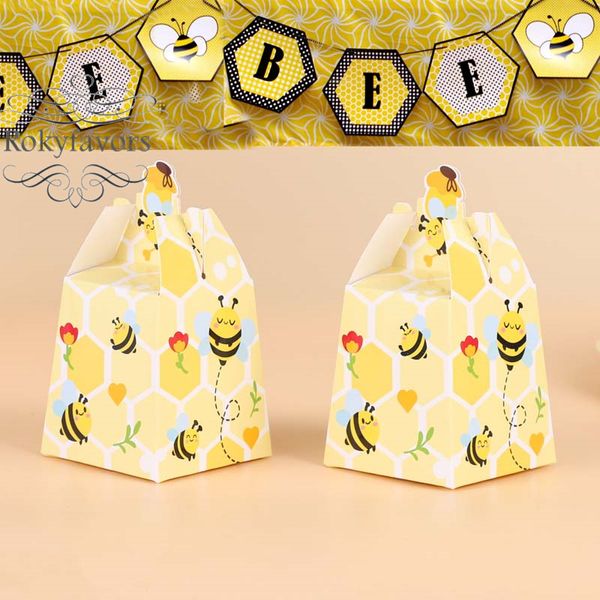 Коробки конфет «Медовая пчела», подарочные коробки для детского душа, идеи для вечеринки в честь дня рождения, украшение для стола, украшение для стола