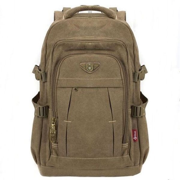 Zaino in tela militare da uomo Zaini con cerniera Zaini da viaggio per laptop Zaini per notebook Mochila Borsa da scuola universitaria vintage332h