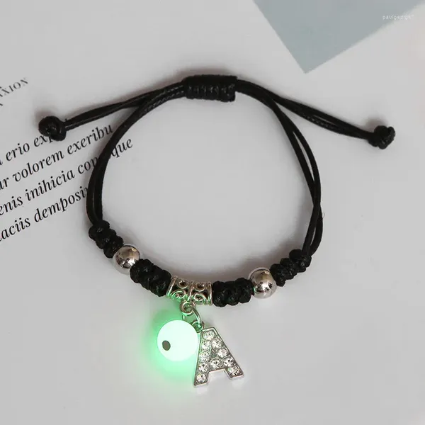 Charme Armbänder Mode Leuchtenden Buchstaben Anhänger Paar Armband Koreanische Romantische Liebe Freundschaft Name Memorial Day Geschenk Pulsera Pareja