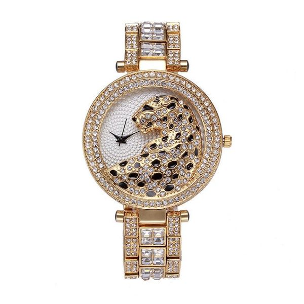 Lüks tasarımcı mücevher kadın elmas leopar izle altın bilezik bilek saatleri lüks izle güzel gündelik yeni kadın saat256l