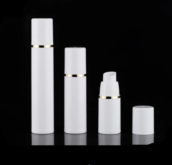 Peças 10pcs x 15ml 30ml 50ml Branco Vazio Vácuo Airless Plástico Loção Creme Frascos Recipiente Tamanho de Viagem Creme Recipiente Bomba