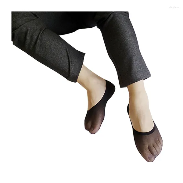 Herrensocken Herren Samt Unsichtbar Knöcheldünn Ultra Stretch Seide Lederschuhe Für Männer Schwarz Blau