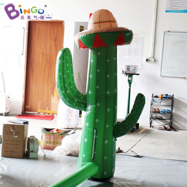 4 mH (13,2 Fuß) Tolle handgefertigte Werbung aufblasbarer Cartoon-Kaktus mit luftgeblasenen künstlichen Pflanzen für Party-Event-Show-Dekoration, Spielzeug, Sport1