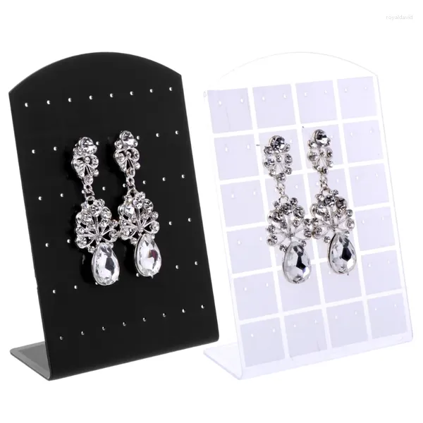 Bolsas de jóias Brincos Ear Studs Display Rack Stand Organizador Titular Vitrine 48 Buracos