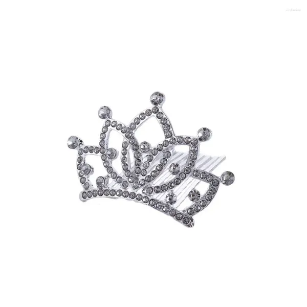 Accessori per capelli Cuore Ornamento per ragazze Principessa per donne Fiore Bambini Tiara di cristallo Gioielli da sposa Pettine coreano