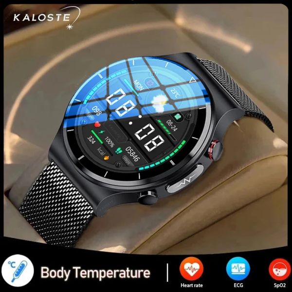 ECG+PPG Nuova salute Smart Watch Men Usura della frequenza cardiaca di ossigeno Blood Ip68 Smartwatch di tracker d'affondamento impermeabile per huawei xiaomi es