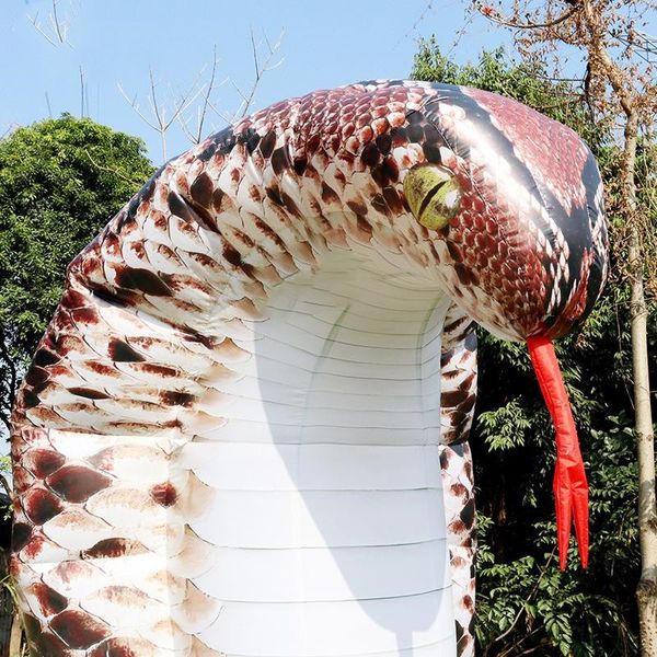 Réplica de cobra inflável gigante de 3 (10 pés) metros de altura, publicidade personalizada, para decoração de eventos, brinquedos esportivos3