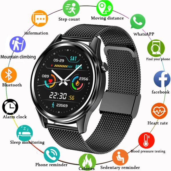 Relógios 2022novo esporte à prova dwaterproof água smartwatch homens mulheres freqüência cardíaca rastreador de fitness pulseira relógio inteligente para ios android apple huawei telefone