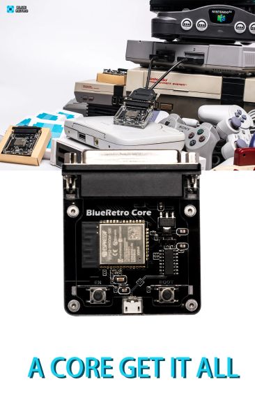 Cavi BlueRetro Core Cavo adattatore Convertitore controller di gioco wireless per console retrò per PS1 PS2 NGC N64 NES SNES DC SS GEN