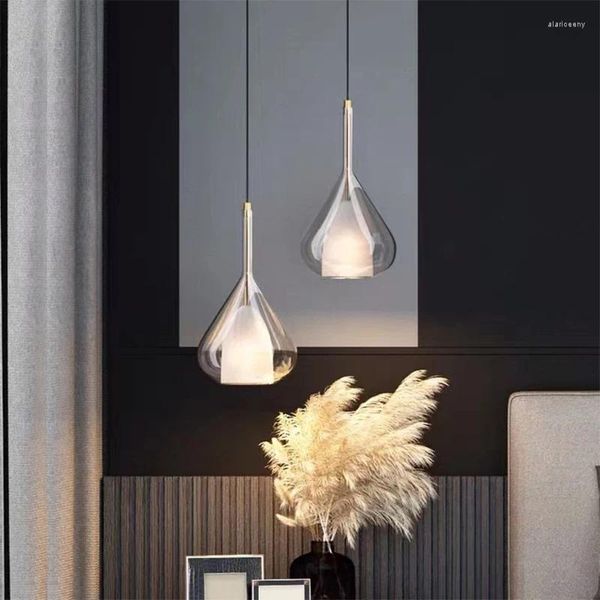 Pendelleuchten Glas Lichter Moderne LED Kronleuchter Luxus Licht Küche Wohnzimmer Schlafzimmer neben Lampe Kristall