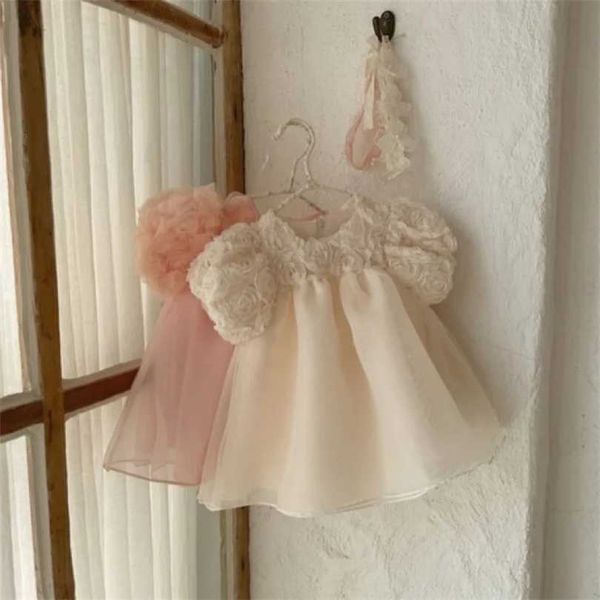 Mädchen Kleider 1. Geburtstag Party Baby Kleid Sommer Prinzessin Ein Jahr Baby Mädchen Kleid Kleidung Blume Puff Ärmel Kleinkind Kleider für Mädchen