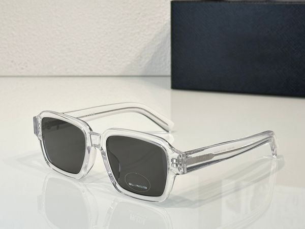 02z Sonnenbrille Kristall/Dunkelgrau Rauch Herren Damen Sonnenbrille Sunnies Gafas de sol UV400 Brillen mit Box