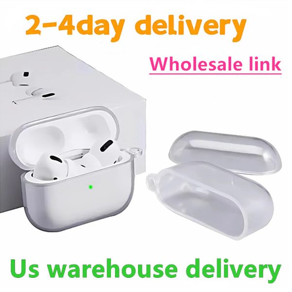 Wholesale For Airpods pro 2 air pods 3 Max Earphones airpod Bluetooth Headphone Accessories Solid Silicone Cute Protective Cover Apple Wireless Charging Case