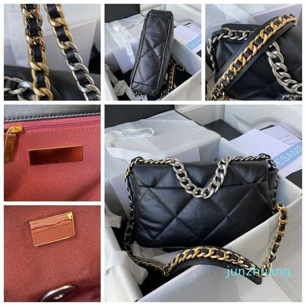En kaliteli çok yumuşak 19 çanta klasik tasarımcılar marka çantası keçi cilt deri moda çanta kadın cüzdan omuz çantaları çapraz vücut229y