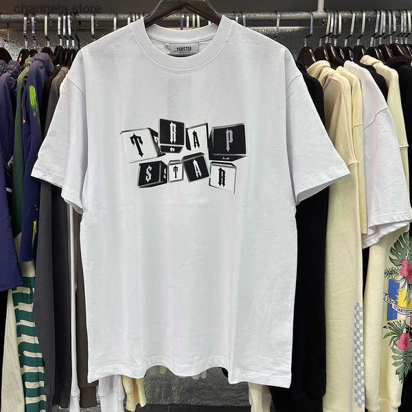 Мужские футболки haikyuu модный игровой бренд Trapstar London с принтом из тяжелого двойного хлопка с высоким граммом аниме повседневная рубашка с короткими рукавами мужская футболка Женская футболка одежда SXL