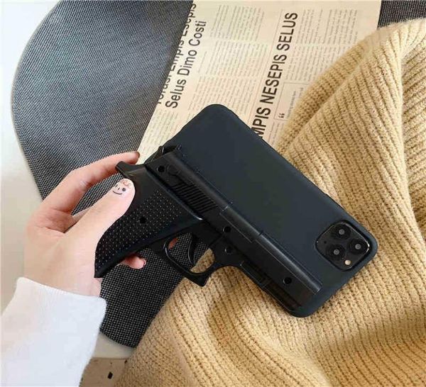 Mobile iPhone-Hüllen, schützende 3D-Hartschale in Pistolenform, geeignet für 6 6S 7 8 Plus X XS XR MAX8615321