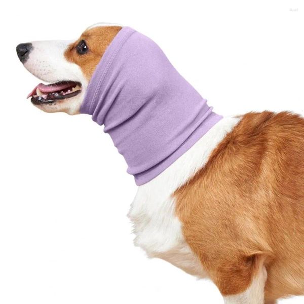 Cão vestuário capa de orelha confortável algodão animal de estimação para alívio de ansiedade protetor de cabeça de redução de ruído