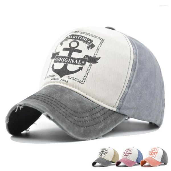 Bonés de bola de duas cores costura lavado algodão retro boné de beisebol feminino cabido snapback chapéus para homens hip hop casual gorras osso chapéu