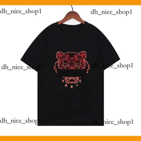 Erkek Tişörtler Tasarımcı Kenzo Tshirt Nakış Tiger Head Tees Erkek Tişörtleri Kadın Mektuplar Pamuk T-Shirt gevşek Hip Hop Street Lüks Klasik Asya Boyut S-2XL 560