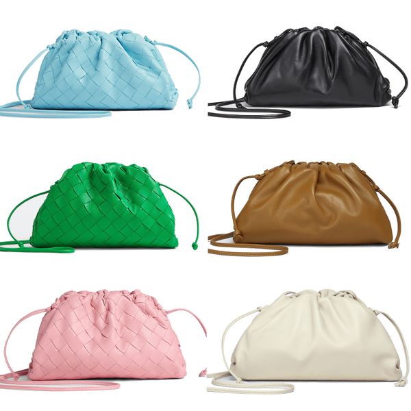 1 1 дизайнерские сумки через плечо женские роскошные натуральная кожа клатч-хобо тканая мини-сумка мужская дорожная тканая облачная косметичка с ремешком клатч через плечо модная сумка