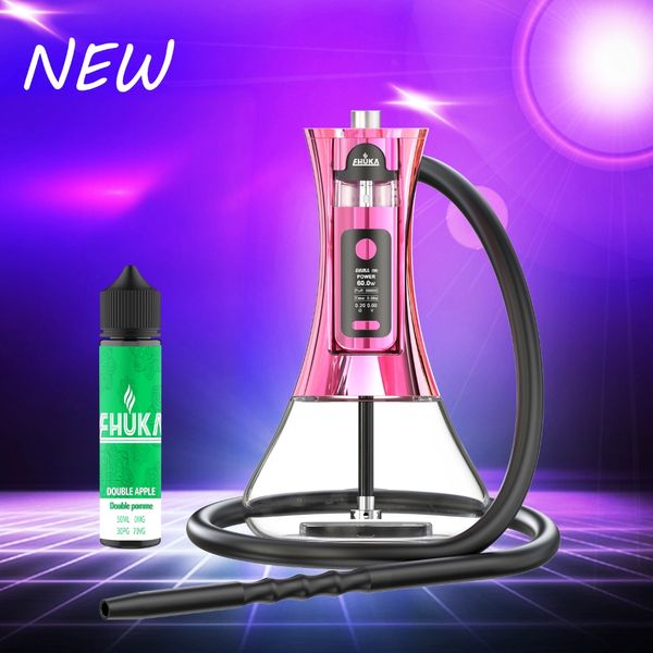 Ehuka Orijinal Çift Kullanımlı E Sigara X1 60W Kit Elektronik Nargile Vape Arap Shisha E Nargile Tek Kullanımlık Pod LED Işık Modu Ekran Buhar Kalemi