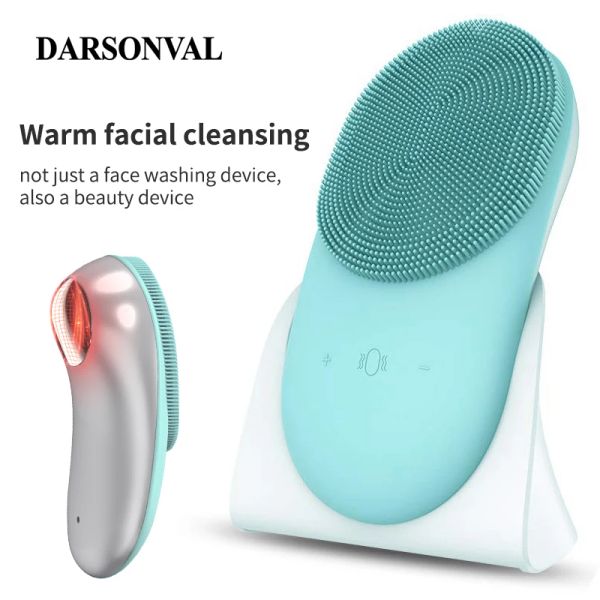 Dispositivos Darsonval Elétrica Escovas de Limpeza Facial Sonic Sílica Gel Rosto Escova de Limpeza Blackhead Choque Massageador Cuidados com a Pele À Prova D 'Água