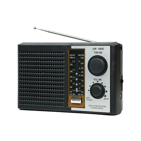 Radio-Radio-Player, AM-FM-Radio, AC-betriebenes Voll-5-Band-Radio, TF-Karte/U-Disk mit bestem Empfang, großer Lautsprecher AM/FM/TV/SW1/SW2 für Senioren