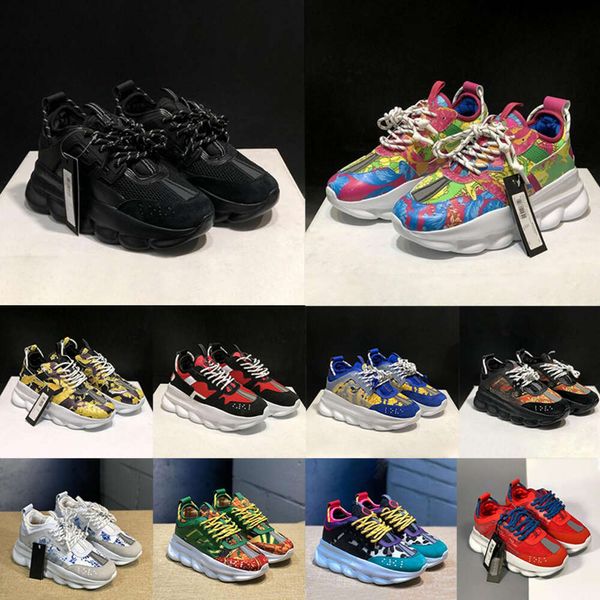 2024 Designer Italia Scarpe casual Scarpe da ginnastica riflettenti Uomo Donna Sneaker Catena di scarpe Scarpe in pelle scamosciata multicolore floreale Leaopard Triple Nero Maculato Viola Scarpe da ginnastica 36-45