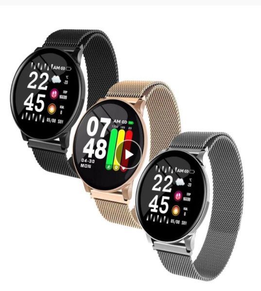 W8 Sport Smart Watch Bracciale rotondo Bluetooth impermeabile maschio Smartwatch uomo donna fitness tracker cinturino da polso per Android IOS4485397