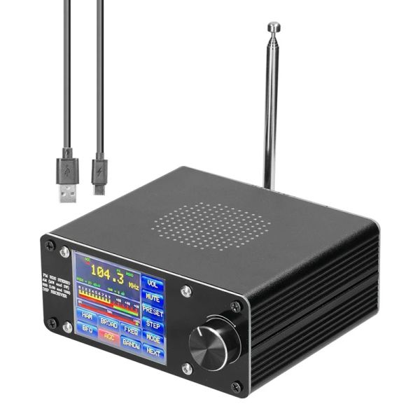 Conectores ats100 si4732/si4735 receptor de rádio de banda fullwave fm lw (mw sw) ssb (lsb usb) suporte para pesquisa de transmissão