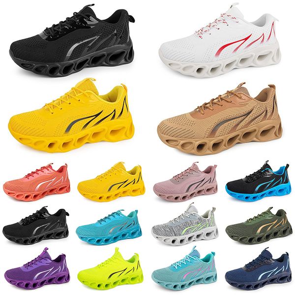 Homens Mulheres Running Sapatos Treinador de Moda Triple Branco Branco Vermelho Amarelo Verde Verde Pêssego Teal Teal Rosa Fuchsia Esportes Respiráveis Esportes Cinquenta Gai