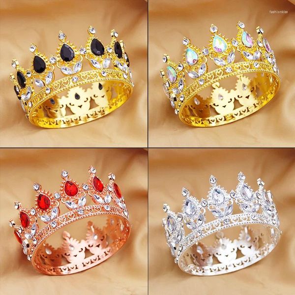 Saç klipleri süper sevimli küçük tiaras ve kızlar için kronlar parti balo pastası taç diadem 8cm çapı küçük tiara mücevher gelin düğünü