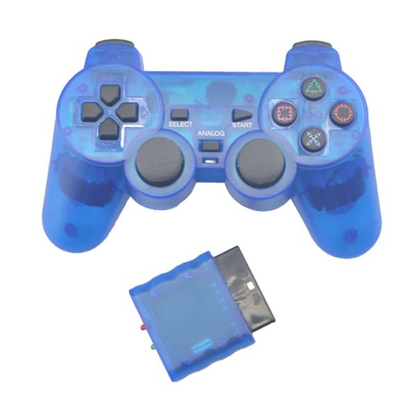 Joysticks Transparent Color Wireless Gamepad für Sony PS2 2.4G Vibration Joystick Blutooth Controller für PlayStation 2 JoyPad