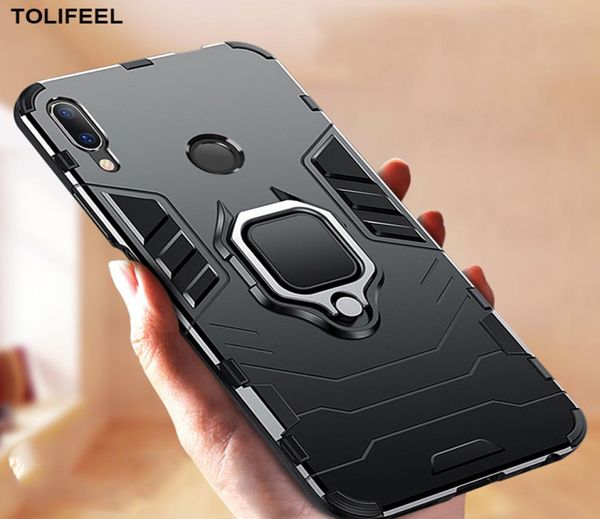 Stoßfest Rüstung Fall Für Huawei Nova 3 3i Fällen Stehen Halter Magnetische Ring Telefon Zurück Abdeckung Für Huawei Nova 3 coque Nova 3i8661797