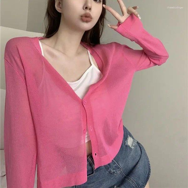 Frauenblusen HSA Frauen Weißes Hemd 2024 Frühling Crop Top Langarm Korea Stil Feste Taste Split Frau Grüne Bluse Chic Sexy Mode