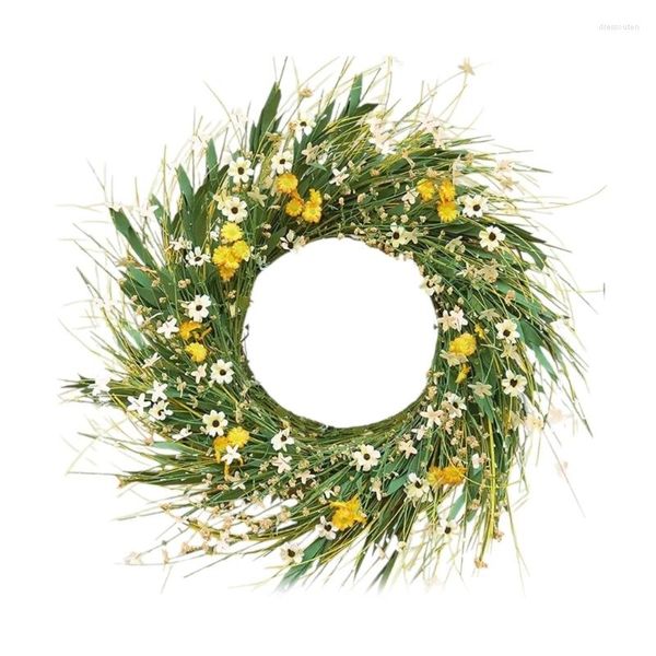 Flores decorativas grinalda decoração fazenda amarelo verde durável estável bela artificial primavera verão dropship