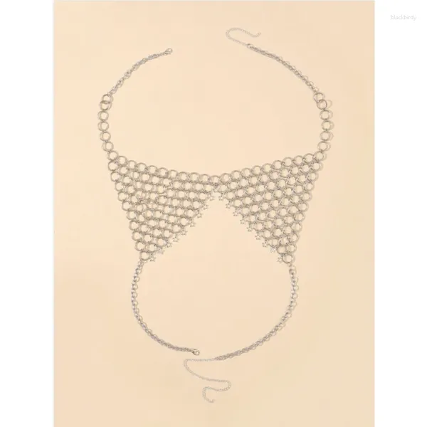 Serbatoi da donna Catena per il corpo bohemien O-ring cavi Catene per reggiseni Costumi estivi Club Accessori di gioielli per donne e ragazze