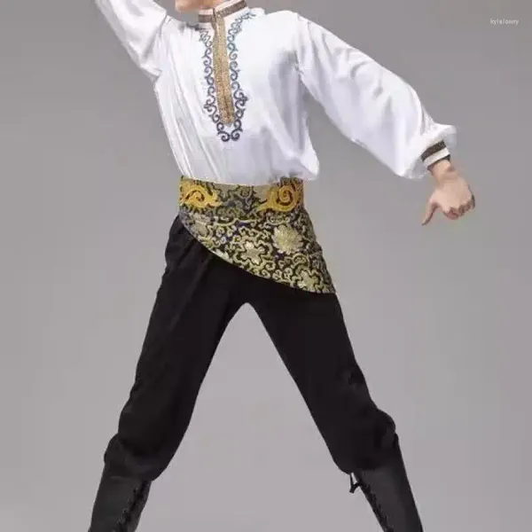 Roupas étnicas Chinês Uyghur Masculino Dance Stage Performance Trajes Estilo Minoritário Característica Elegante Conjuntos Requintados