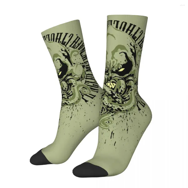 Herrensocken Happy Funny Ftaghn Vintage Harajuku Cthulhu Mythos Street Style Neuheit Muster Crew Crazy Sock Geschenk bedruckt