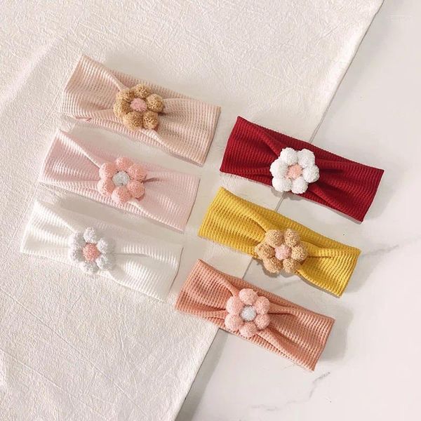 Acessórios de cabelo Bowknot Bandas Bonito Nascido Orelhas Headband Elastic Turban Baby Girl Print Hairband para Kid