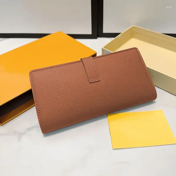 Brieftaschen Hohe Qualität Klassische Luxus Designer Herren Leder Brieftasche PU Reißverschluss Damen Mode Lange